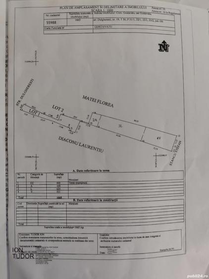 Teren de 1600 mp, în Gostavățu