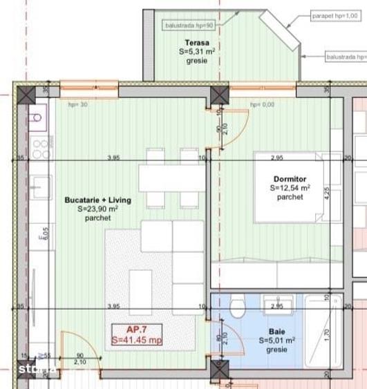 Apartament cu 2 camere în Moșnița Nouă