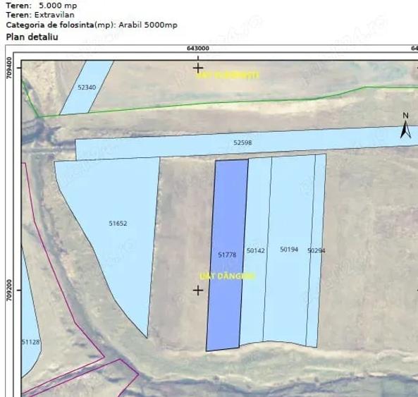 Teren de 46500 mp, în Dângeni