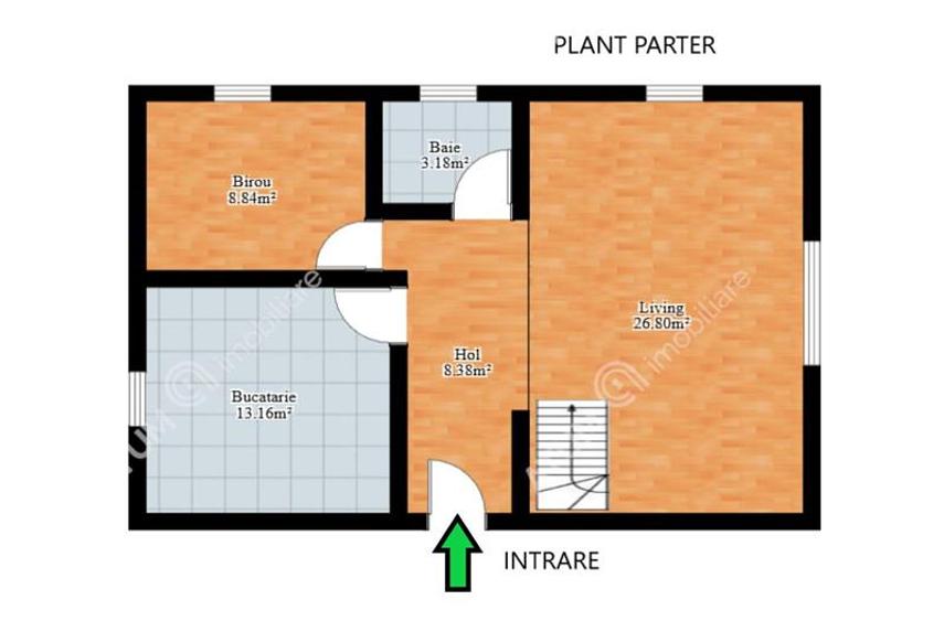Casă individuală cu 5 camere cu Canalizare în Gușterița