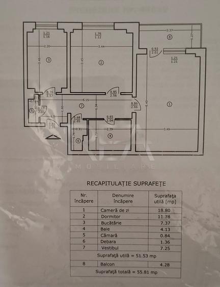 2 camere Teiul Doamnei decomandat, inst. schimb., an 1985, 56 mp - 9