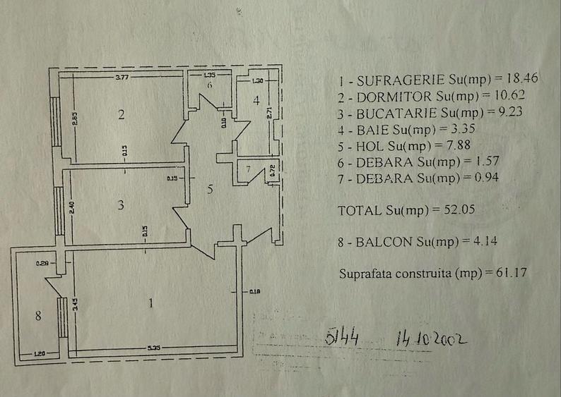 Apartament cu 2 camere decomandat în Central