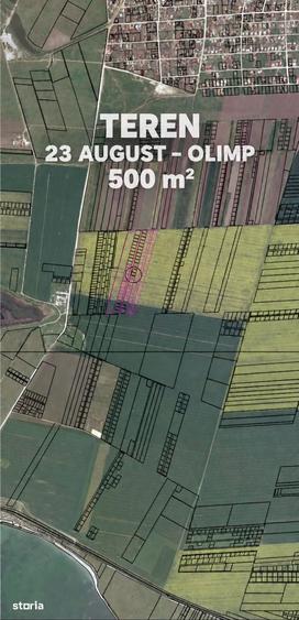 Teren de 500 mp, în 23 August