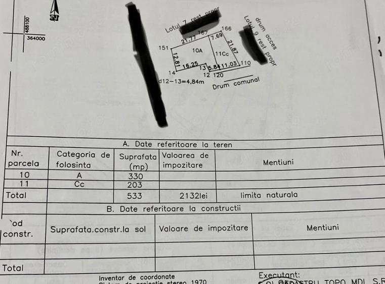 Teren de 533 mp, în Albota