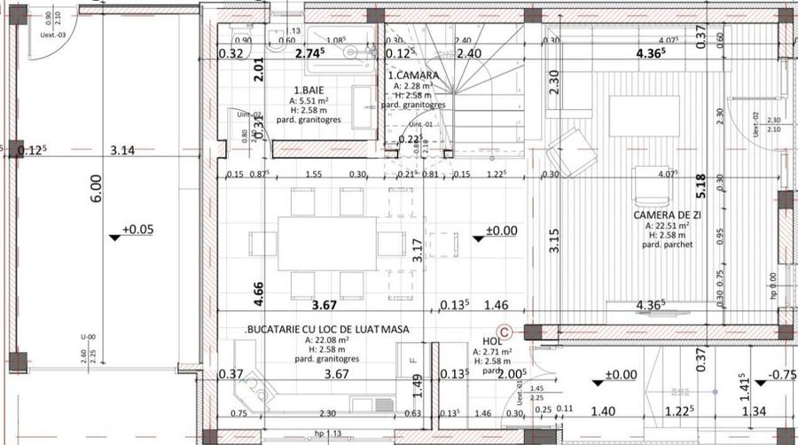 Casă individuală cu 3 camere cu Garaj în Iris