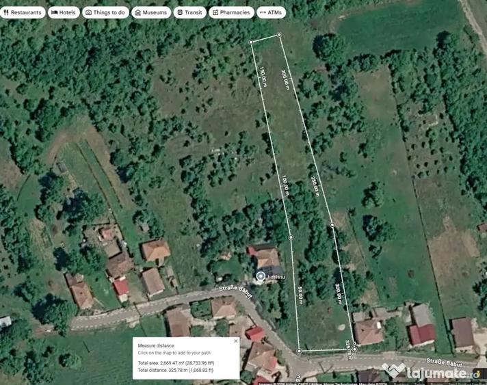 Teren de 3000 mp, în Băbeni