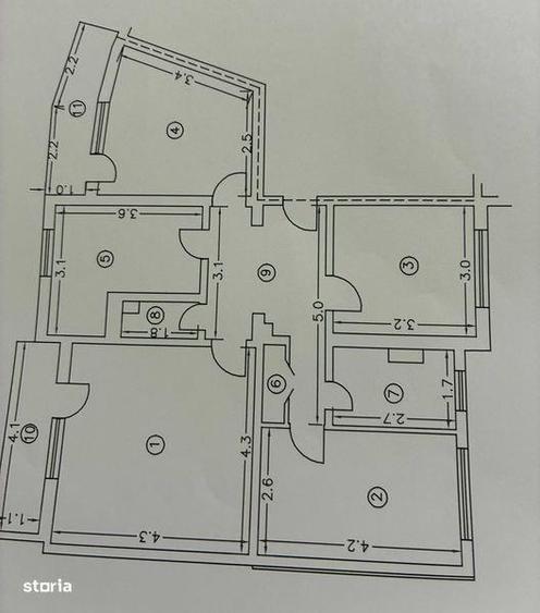 Apartament cu 4 camere decomandat în Central