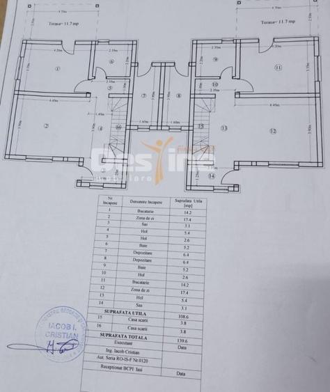 Duplex cu 4 camere cu Canalizare în Valea Adâncă