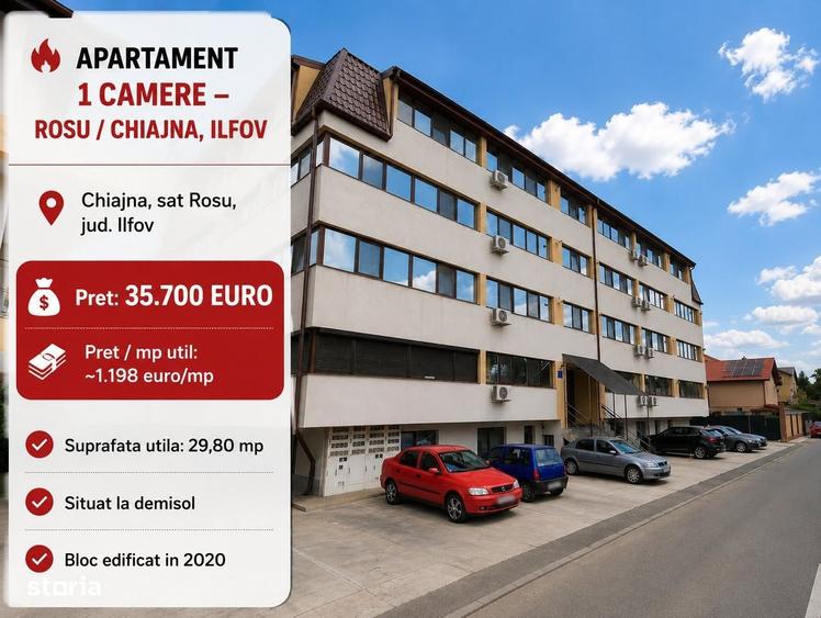 Apartament cu 2 camere în Roșu