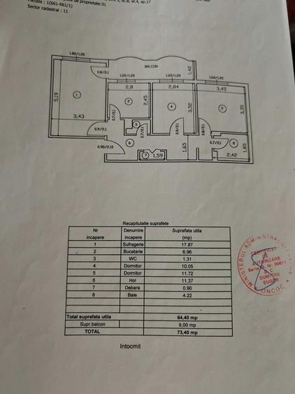 Apartament cu 3 camere decomandat în Dancu