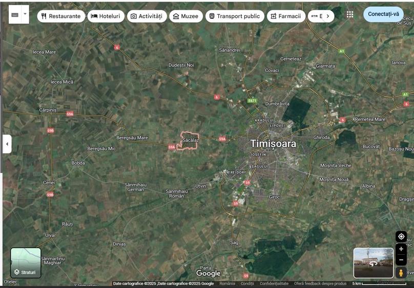 Teren agricol extravilan de 9.5 mp, în Săcălaz