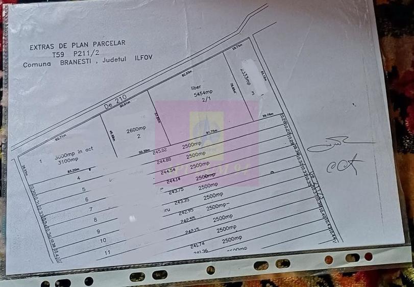 Teren de 3333 mp, în Brănești