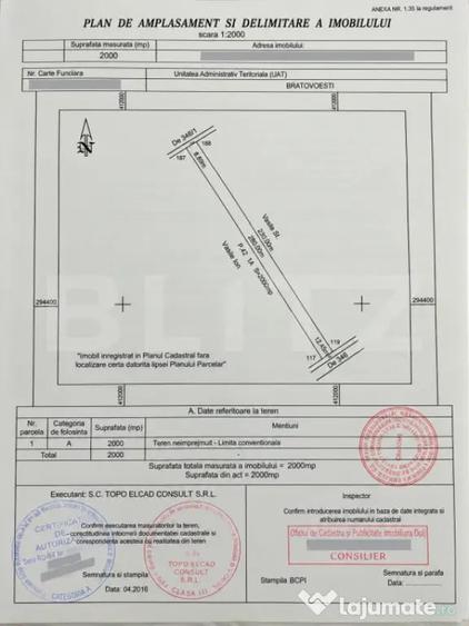 Teren intravilan, 2000 mp, zona Bratovoiesti - Bratovoesti (Dolj) - 1