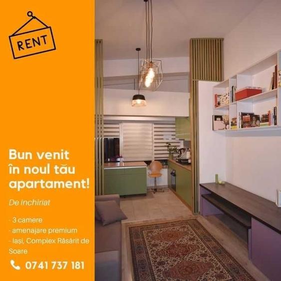 Apartament cu 3 camere semidecomandat în Alexandru cel Bun