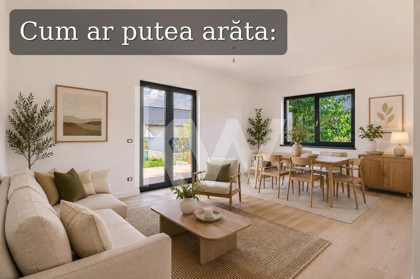 Casă individuală cu 4 camere cu Teren 475 Mp în Sânpetru