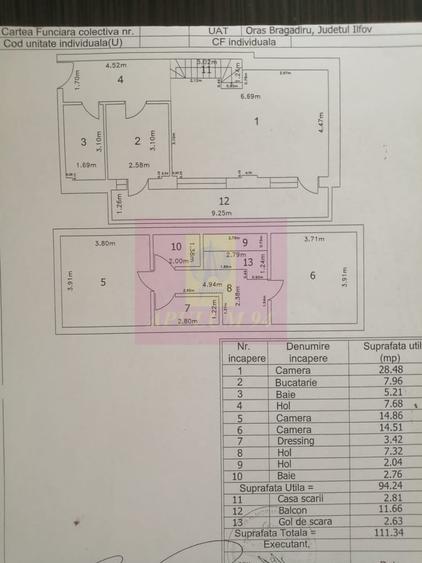 Apartament cu 3 camere semidecomandat în Bragadiru