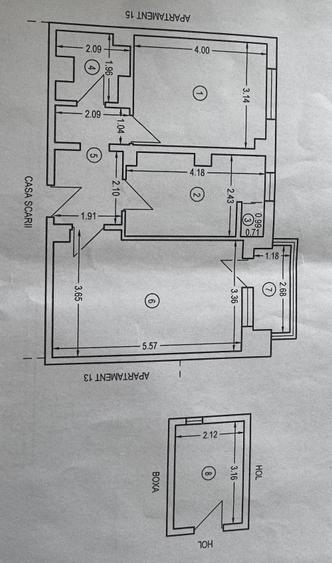 Apartament cu 2 camere decomandat în Central