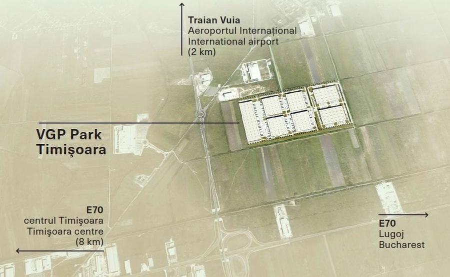Spațiu industrial, de 125,000 mp, în Aeroport