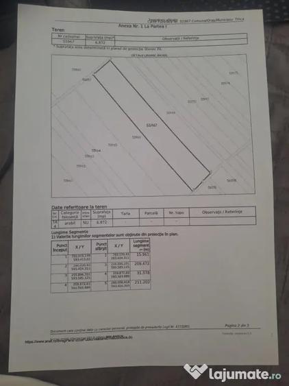 Teren de 6872 mp, în Gurbediu