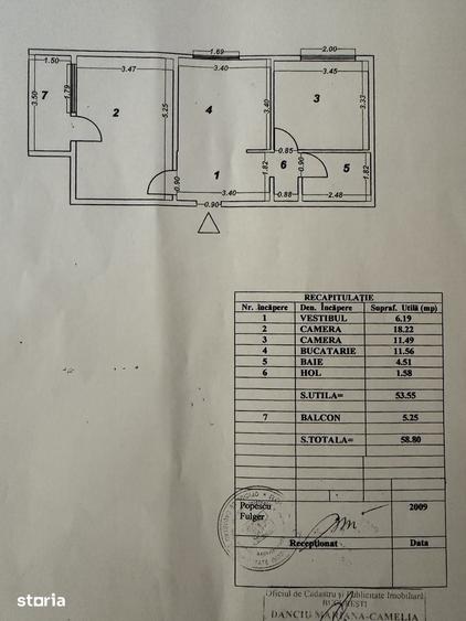 Apartament cu 2 camere în Centrul Civic