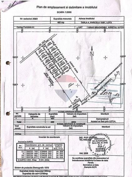 Teren Construcții intravilan de 485 mp, în Nord-Est