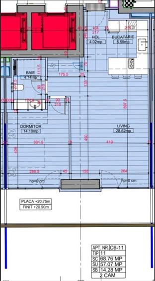One High District 2 camere | etaj 6 | Vedere la lac | 71 mp Comision 0 - 5