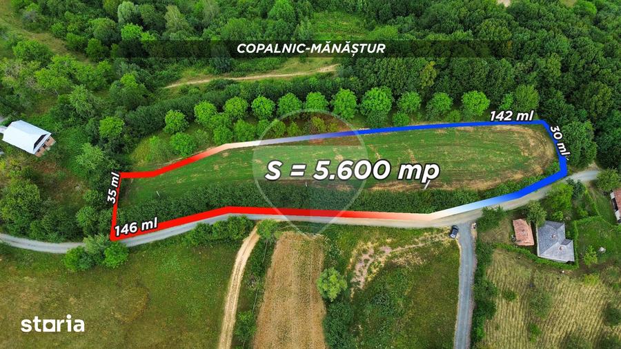 Teren de 5600 mp, în Copalnic