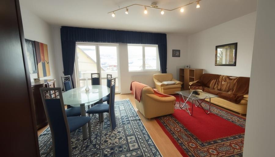 Apartament cu 3 camere semidecomandat în Câmpului