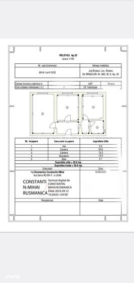 Proprietar Vand Apartament 2 camere 60mp utili Decomandat NOUA BRASOV
