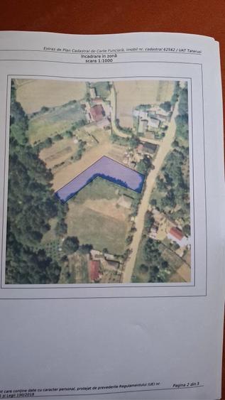 Teren de 1510 mp, în Tătăruși