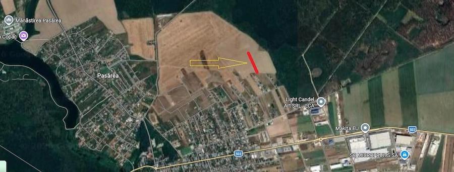 BRANESTI, spatele Politiei, 7000mp, 29m deschidere la intravilan - 8