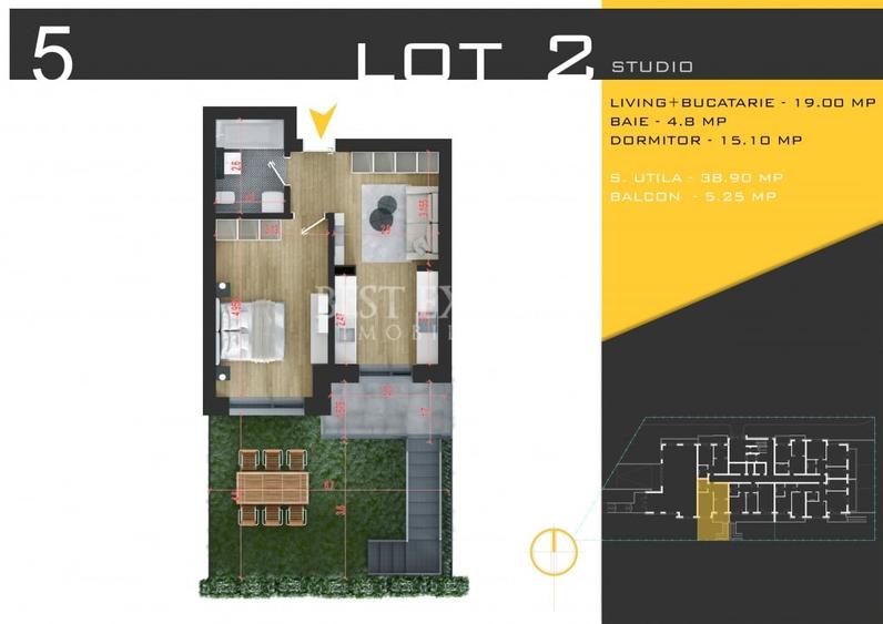 Studio cu Gradina | Inteligent Compartimentat | Spațiu Maxim, Confort Total - 6