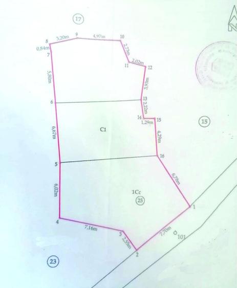 Teren Construcții intravilan de 240 mp, în Eminescu