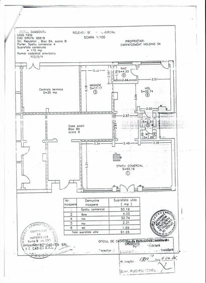 Spațiu comercial, de 108 mp, în Central