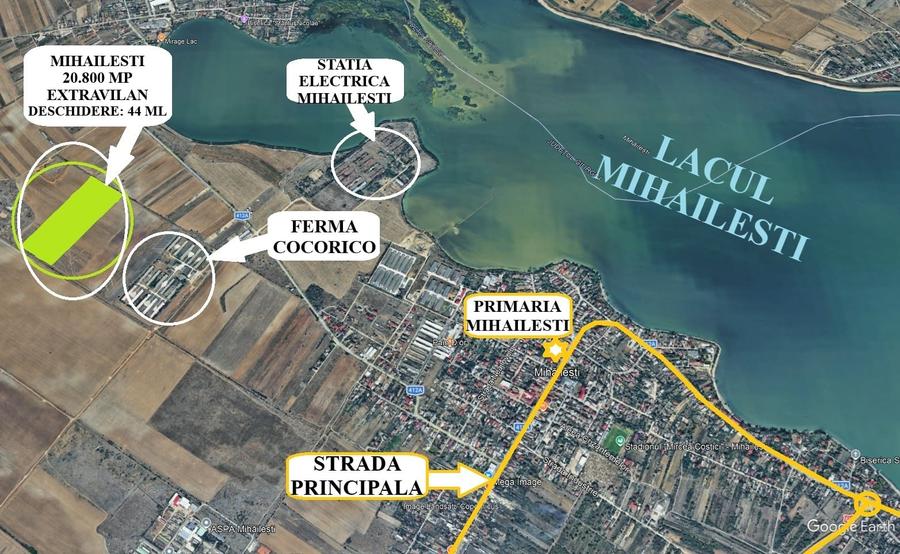 Teren extravilan de 20800 mp, în Mihăilești