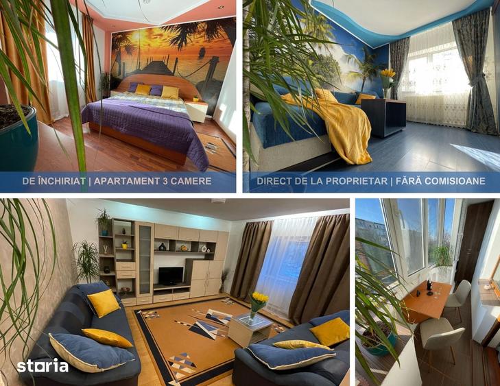 Apartament cu 3 camere, mobilat în Cantacuzino