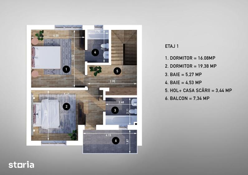 Popesti Casa Duplex P+1 3 camere 3 bai - 5