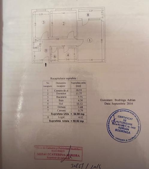 Apartament cu 2 camere decomandat în Tineretului