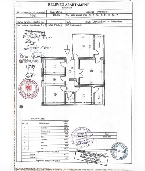 Apartament cu 4 camere decomandat în Central