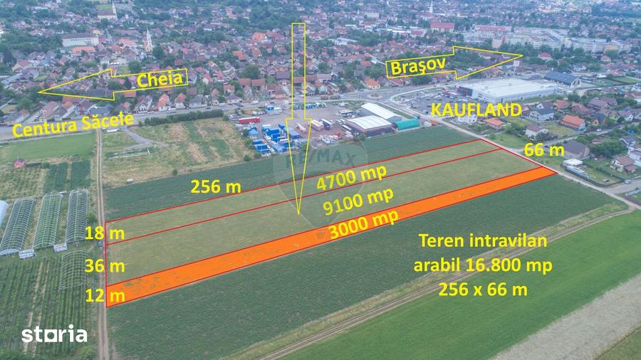 Teren de 3000 mp, în Central