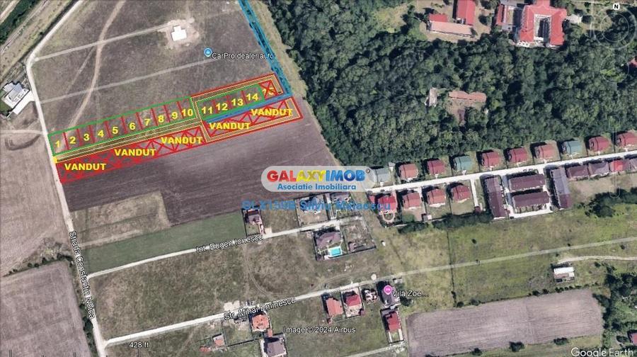 Teren Construcții intravilan de 570 mp, în Nord-Vest