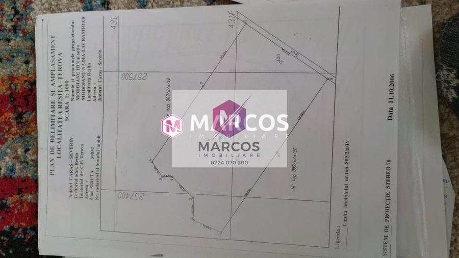 Teren Construcții extravilan de 2360 mp, în Calea Caransebeșului