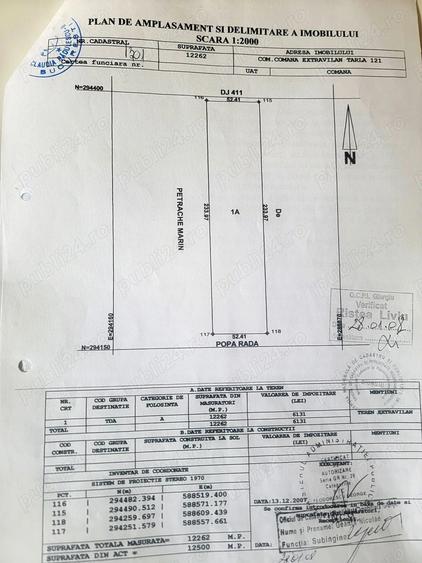Teren de 250000 mp, în Comana