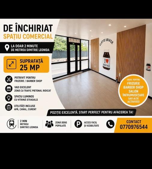 Spațiu comercial, de 25 mp, în Central