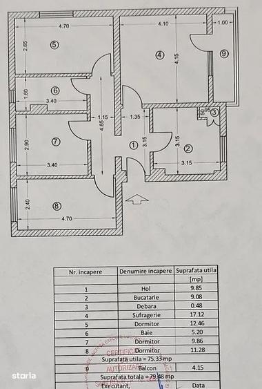 Apartament cu 4 camere în Central