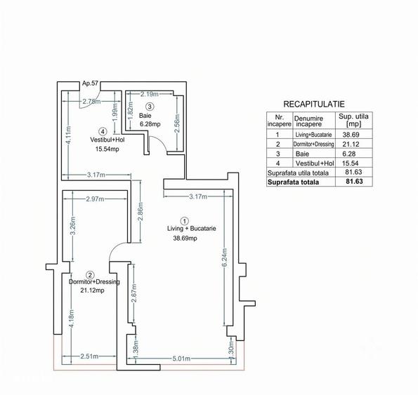 Apartament 2 camere 82mp | 0 comision | Ivory Residence | OMV Pipera | - 9