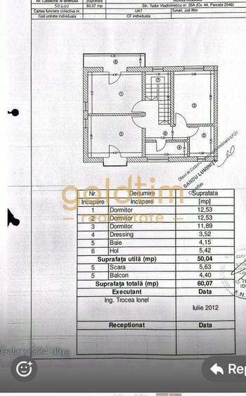 Duplex cu 4 camere cu Canalizare în Tunari