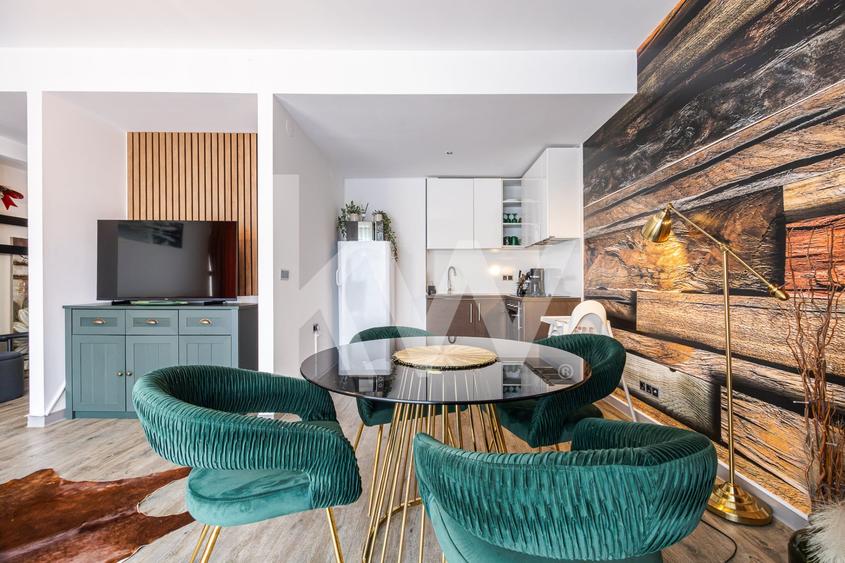 Apartament cu 2 camere decomandat, mobilat în Poiana Brașov