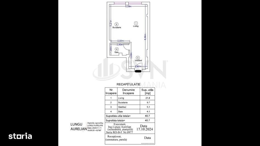 Apartament cu 2 camere în Central