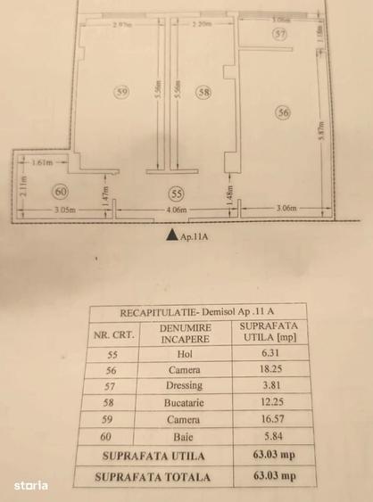 Apartament cu 2 camere, decomandat, Nicolina - Cug, 63mp, 105.000 euro - 2